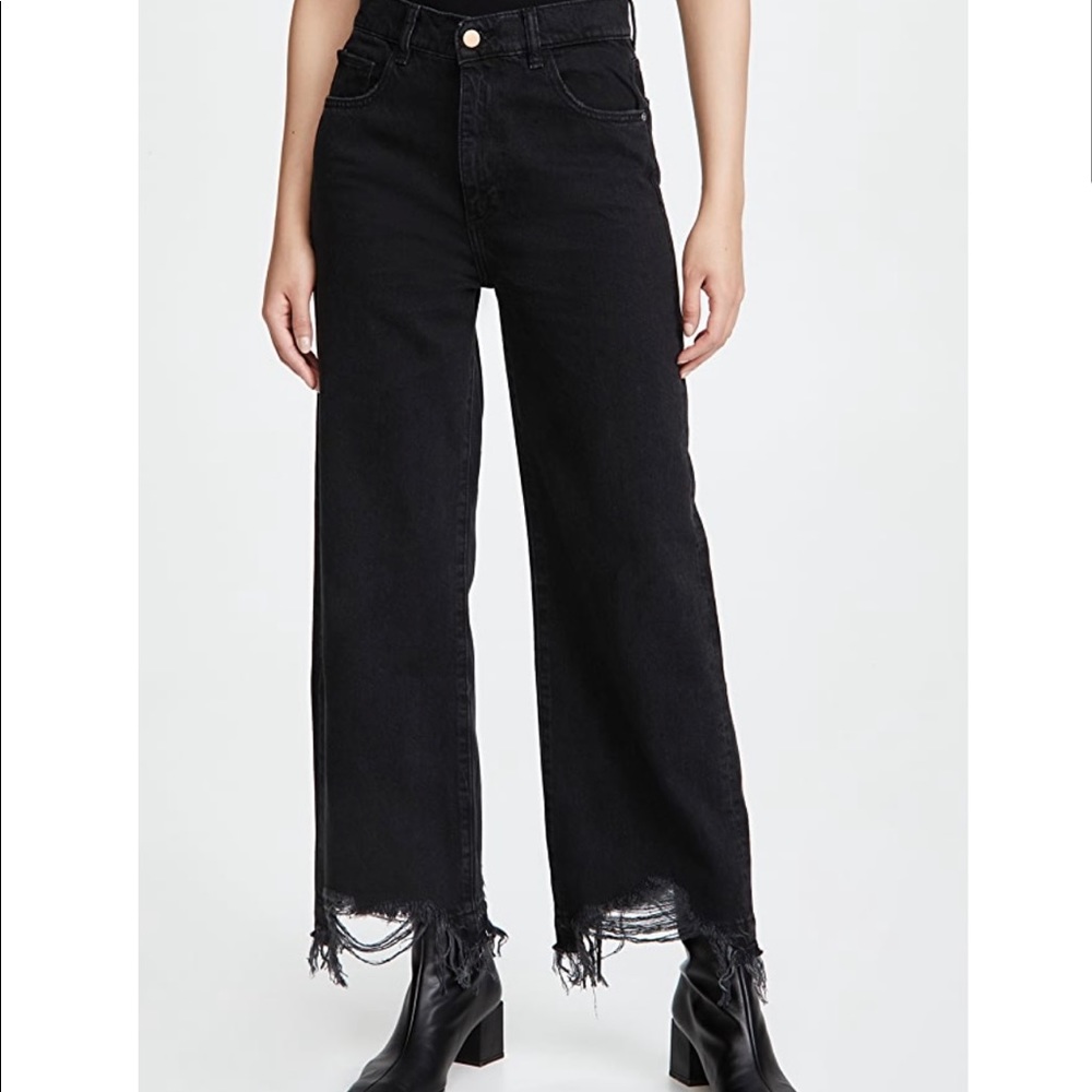 DL1961 high rise denim jeans black